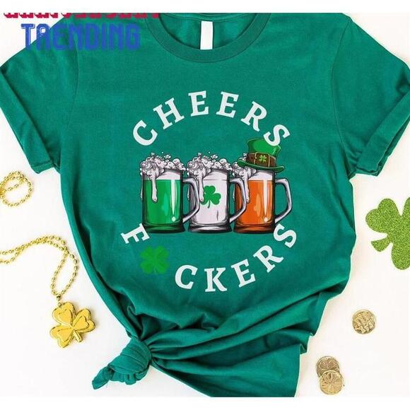 Other - Cheers Fuckers Irish Flag Funny St Patricks Day 2023 Tshirt Disney Trip Tee